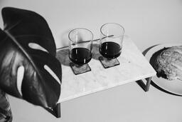 Two Glasses of Communion Wine with Bread  image 6