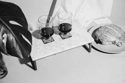 Two Glasses of Communion Wine with Bread  image 11