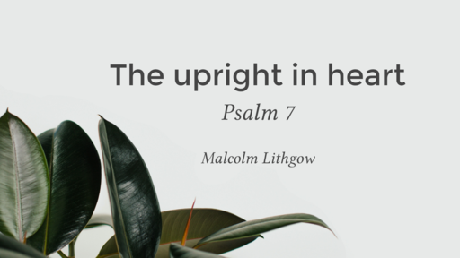 Psalm 7--The upright in heart
