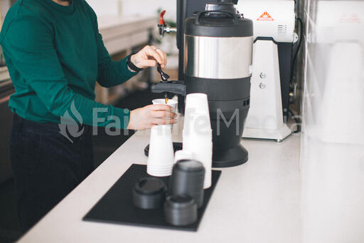 Barista Pouring Drip Coffee