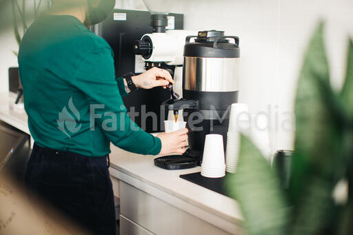 Barista Pouring Drip Coffee