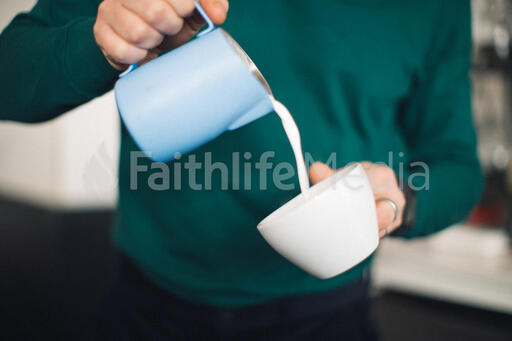 Barista Pouring Latte Art