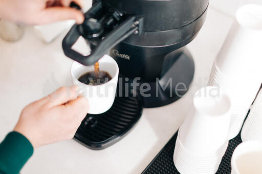 Barista Pouring Drip Coffee