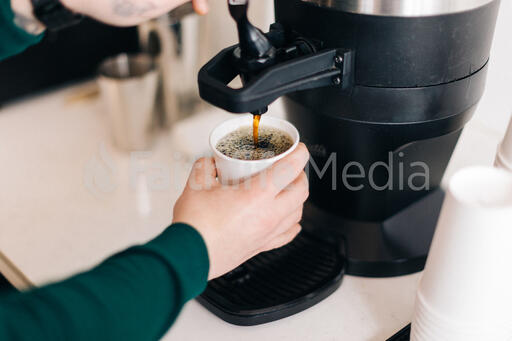 Barista Pouring Drip Coffee