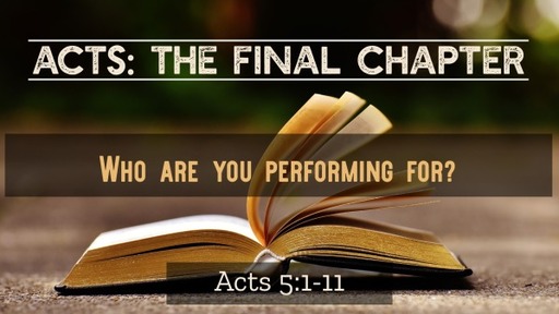 Who are you performing for?