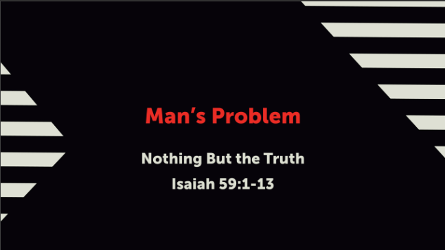 Man's Problem Man's Problem - Logos Sermons
