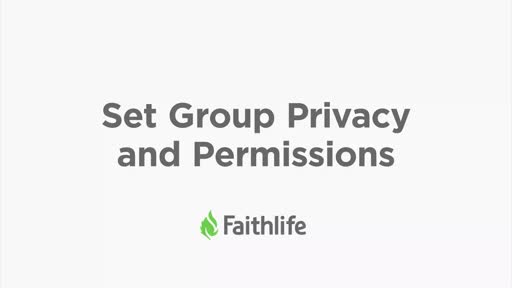 Set Group Privacy and Permissions