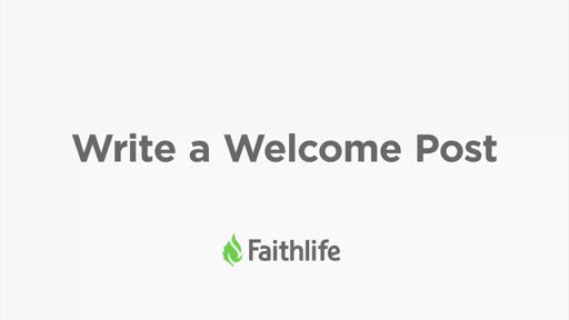 Write A Welcome Post