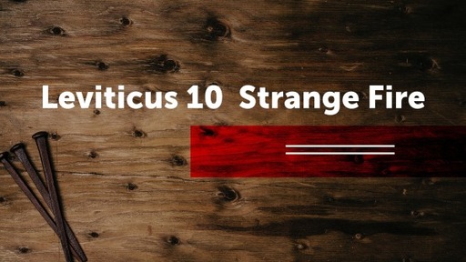 Leviticus 10 Strange Fire