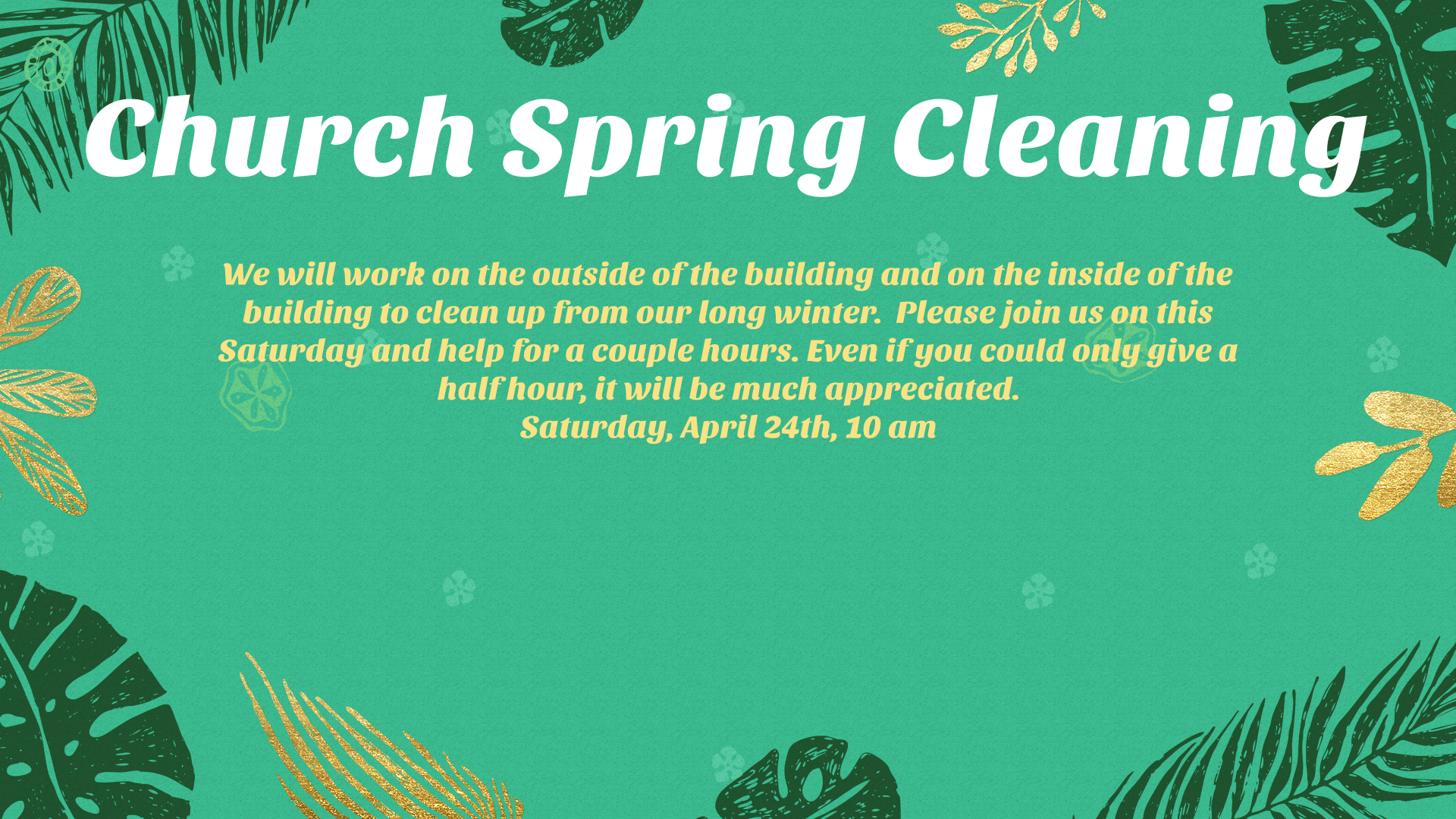 Church Spring Cleaning