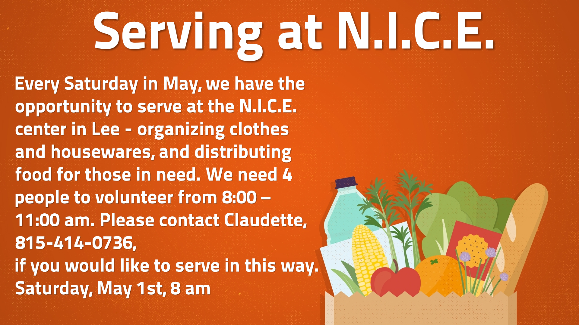 Serving at N.I.C.E.