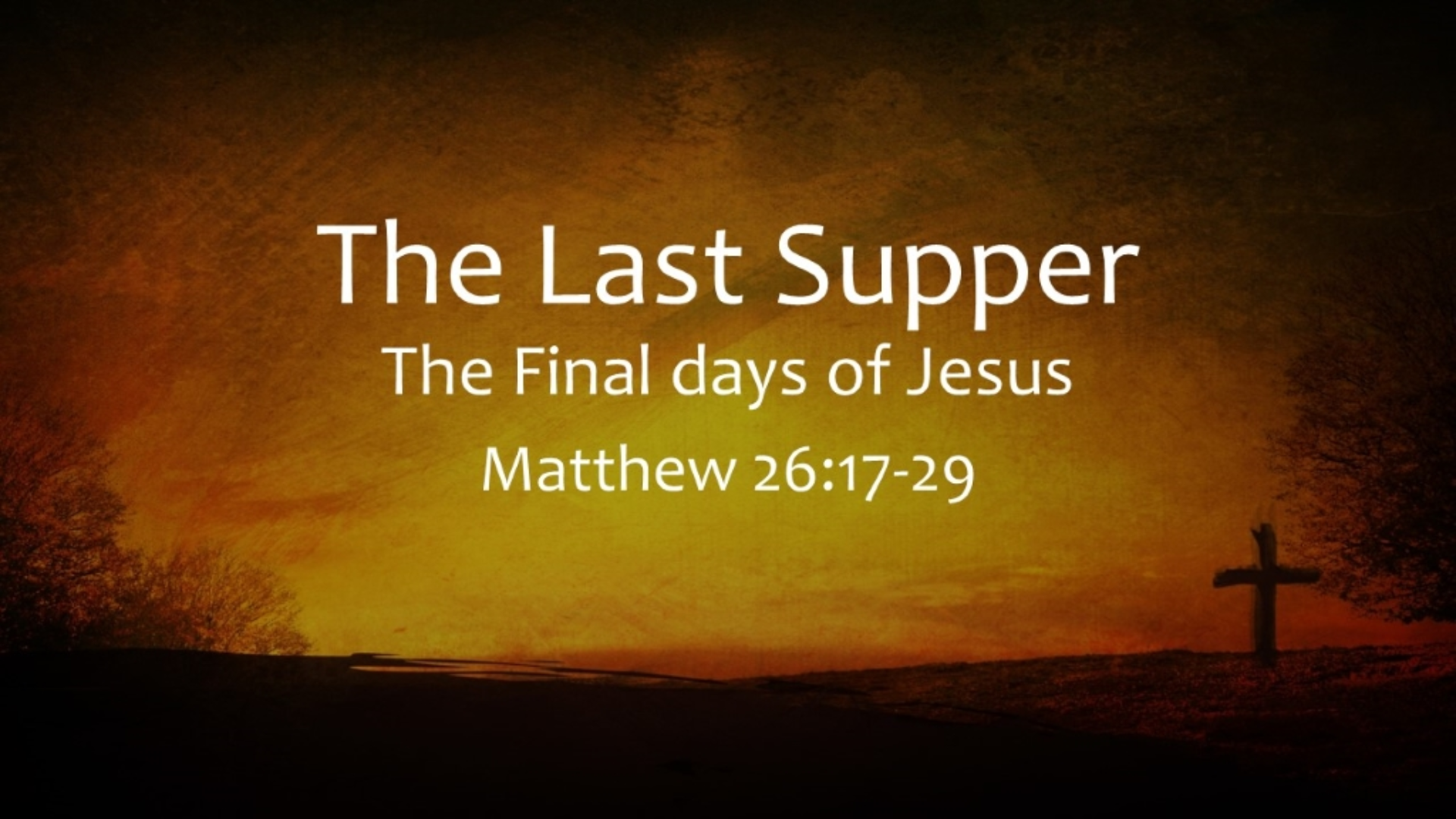 The Final Days of Jesus: The Last Supper - Logos Sermons