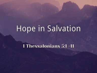 2021.04.25a Hope in Salvation