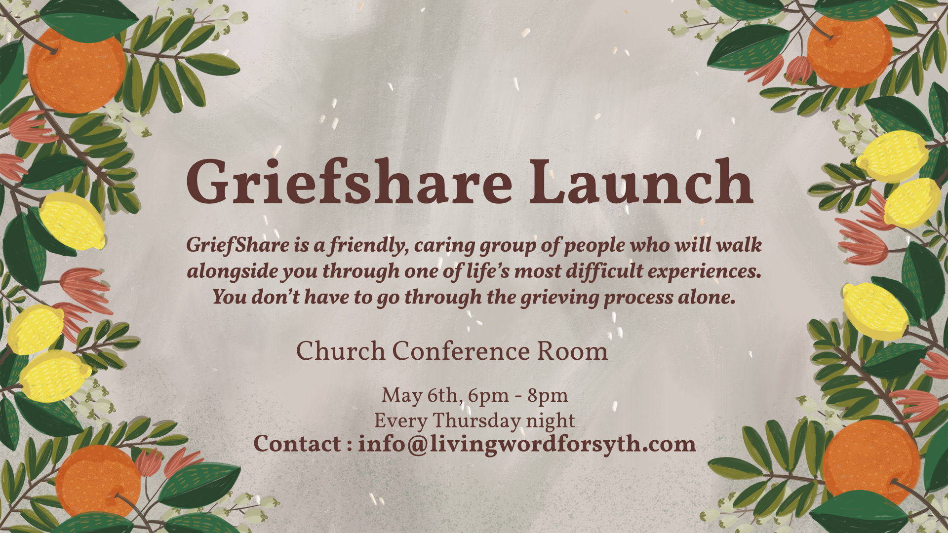 GriefShare Group Launch