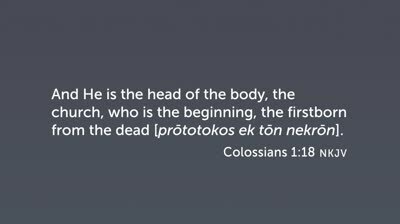 Christ as Firstborn from the Dead