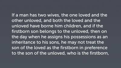 Polygamy in Deuteronomy 21:15–17