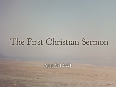 The First Christian Sermon