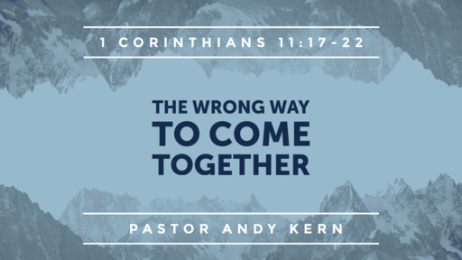 The Wrong Way to Come Together