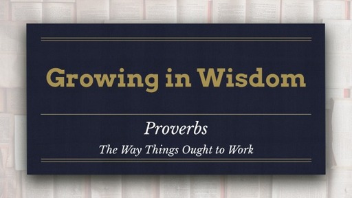 Growing in Wisdom: Proverbs