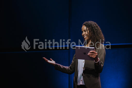 Female Pastor on Stage