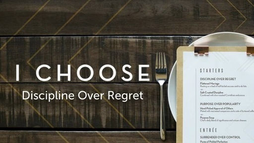 I Choose Discipline Over Regret