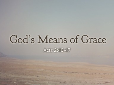 God's Means of Grace