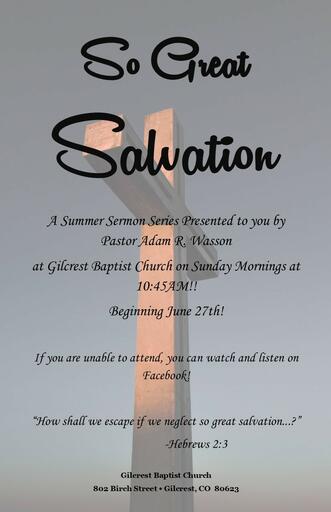 So Great Salvation Series