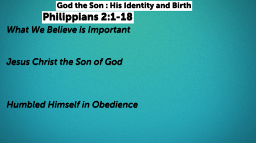 God the Son: His Identity and Birth