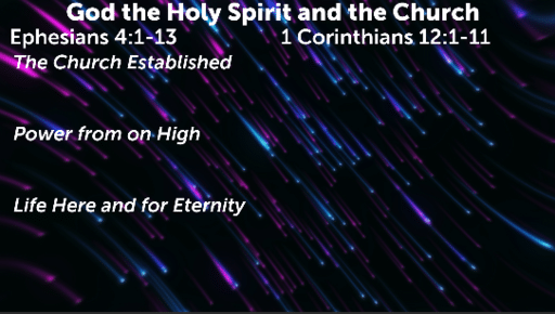 God the Holy Spirit and The Church