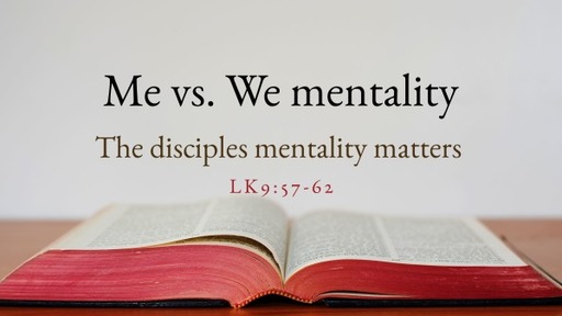 Me vs. We mentality