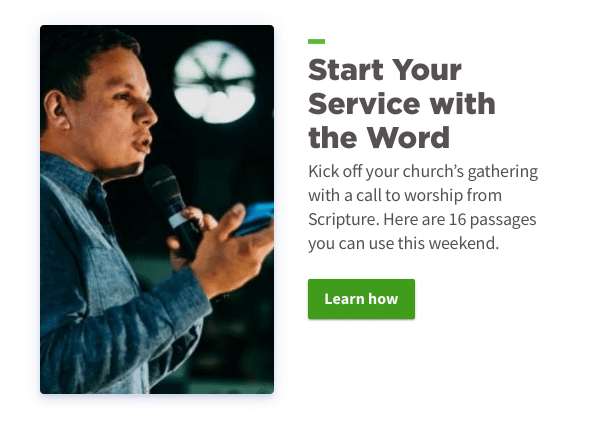 Start Your Service with the Word