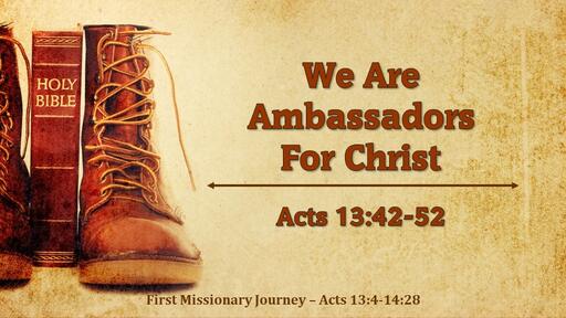 We Are Ambassadors of Christ