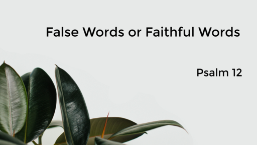 False words or Faithful words
