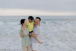 Family Smiling and Laughing on the Beach  image 3