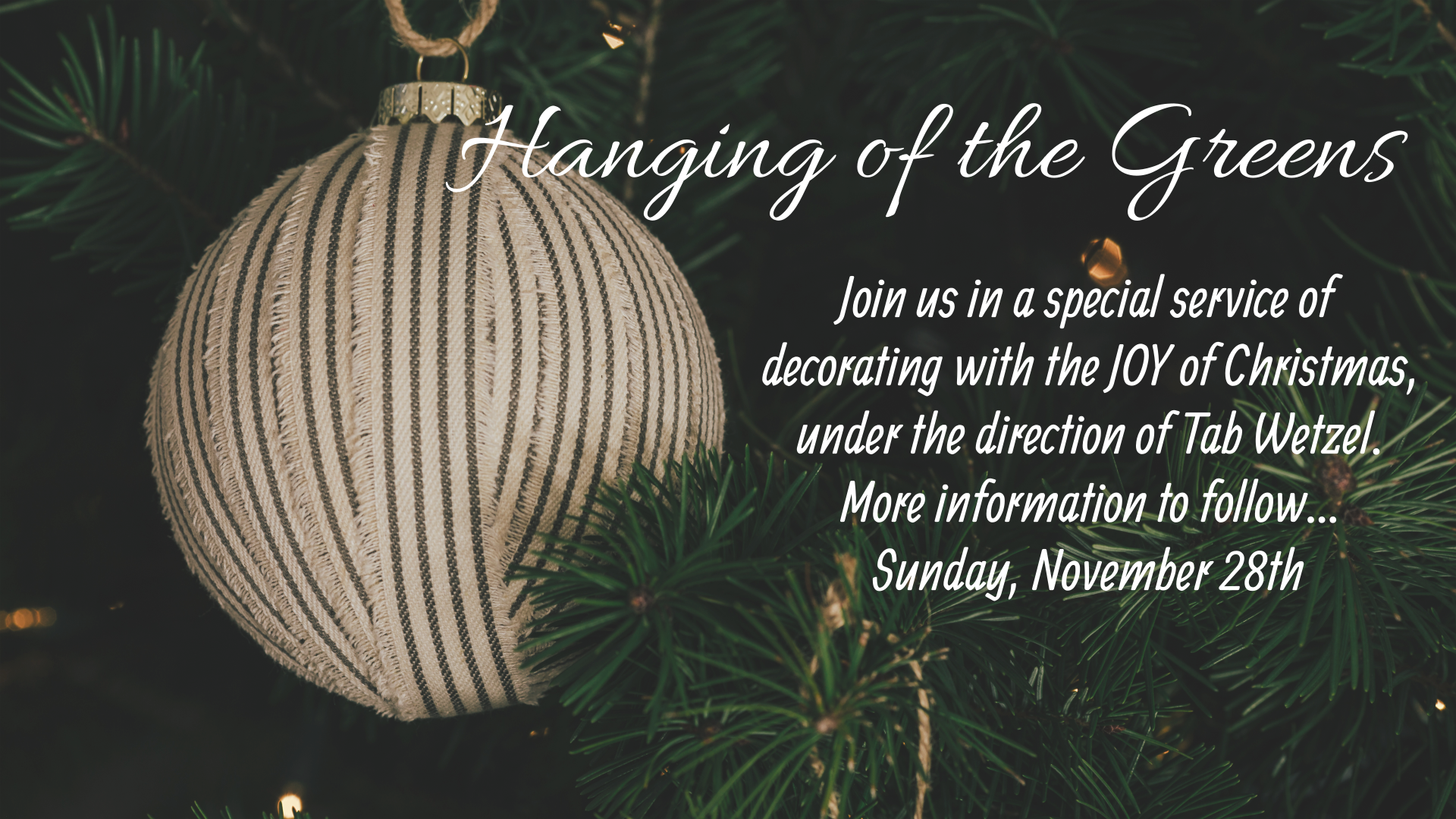 Hanging of the Greens
