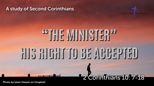 The Minister - His Right To Be Accepted