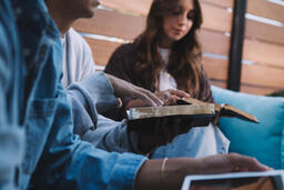 College Group Having Bible Study Together  image 2