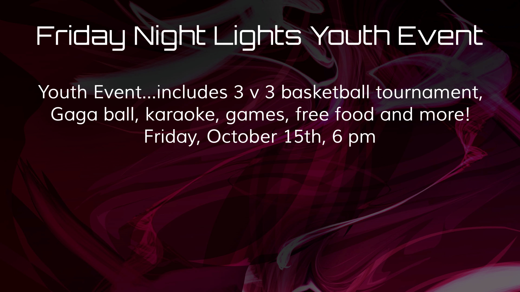 Friday Night Lights Youth Event