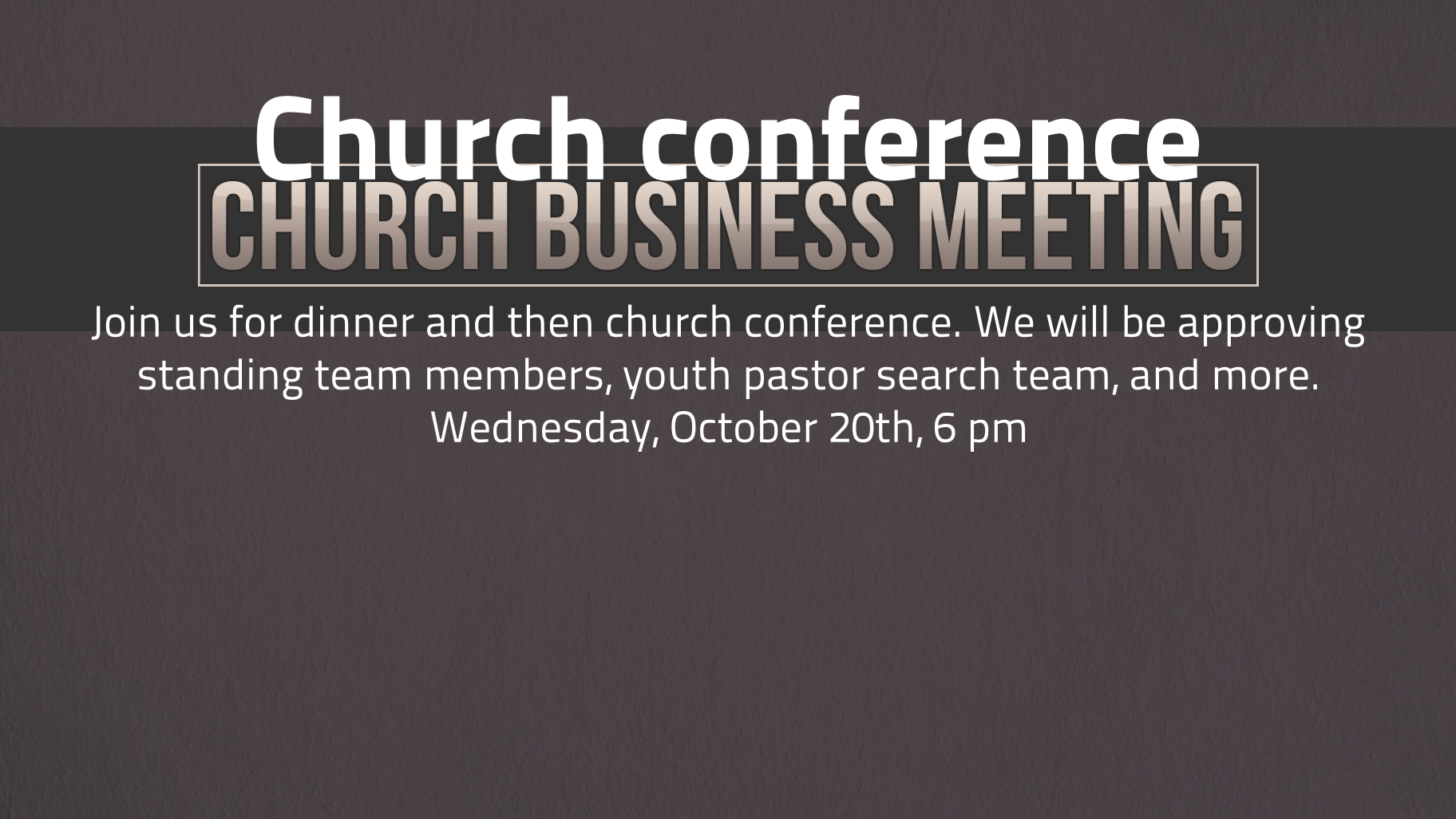 Church conference