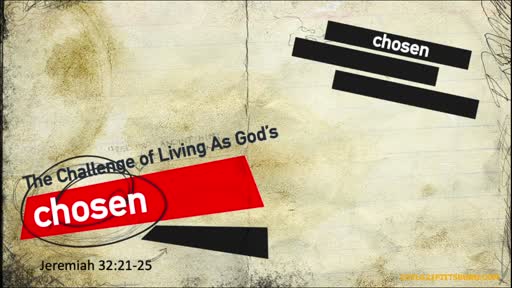 (10/3/21) The Challenge of Living As God's Chosen