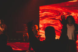 Hand Raised During Worship Service  image 1