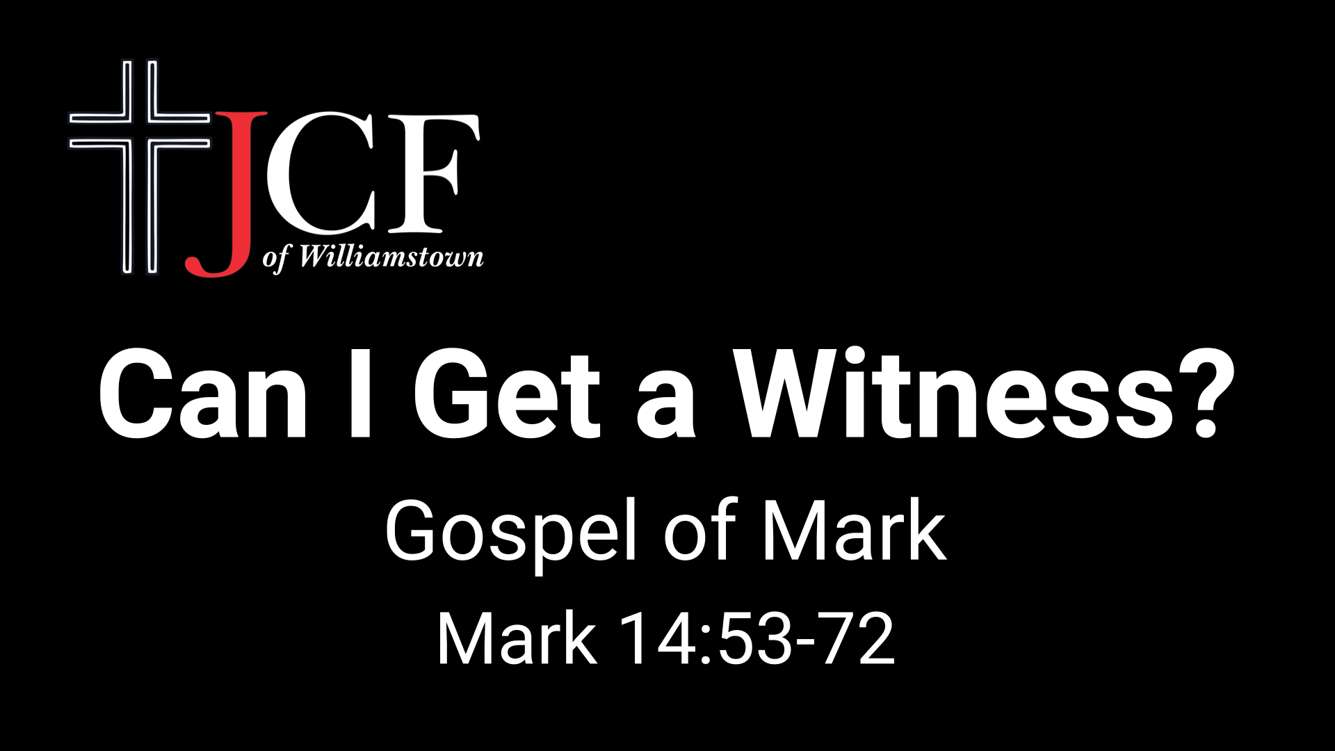 Can i get a witness logos sermons