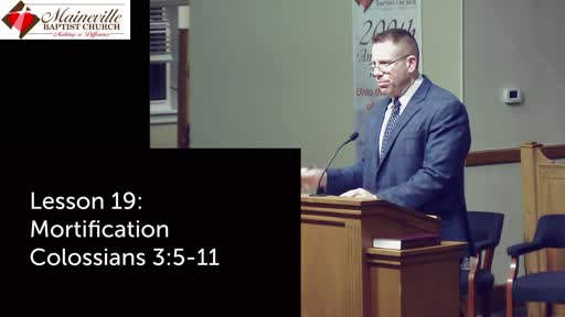 Colossians: Lesson 19 Mortification