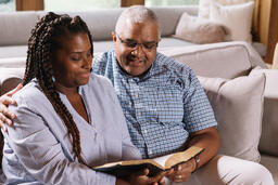 Married Couple Reading the Bible Together  image 2