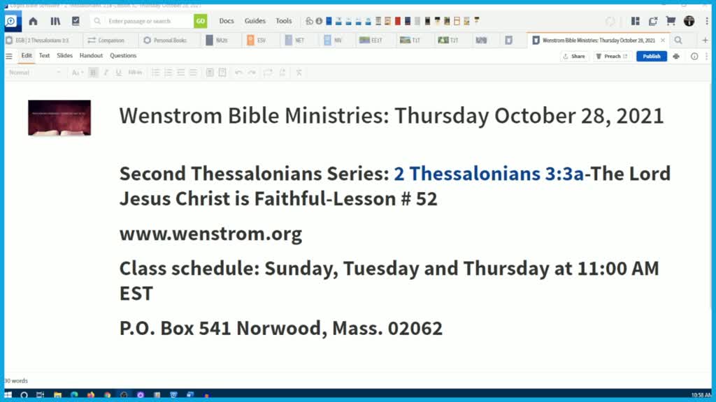 2 Thessalonians 3.3a-The Lord Jesus Christ is Faithful - Logos Sermons