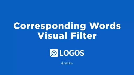 Corresponding Words Visual Filter