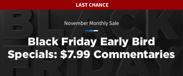 Black Friday Savings: $7.99 commentaries