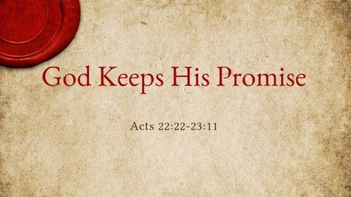 067 God Keeps His Promise
