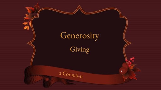 Generosity (2)