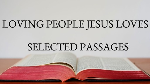 LOVING PEOPLE JESUS LOVES